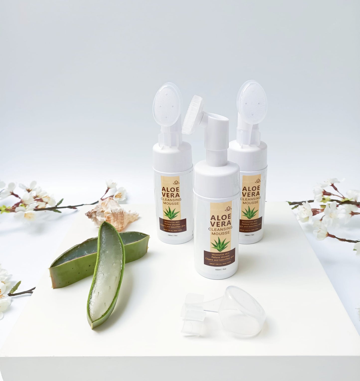 Aloë vera facewash met borstel